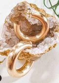 Shiny Champagne Chantal Hoops by Sheila Fajl Sheila Fajl Jewelry Champagne 1.75"