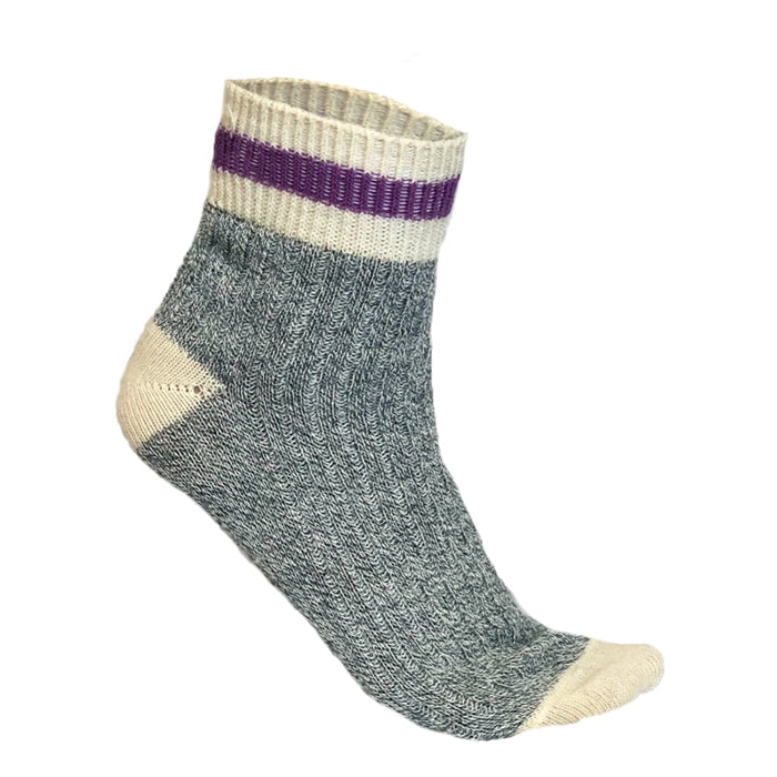 Stone Peak Shorty Purple Striped Sock