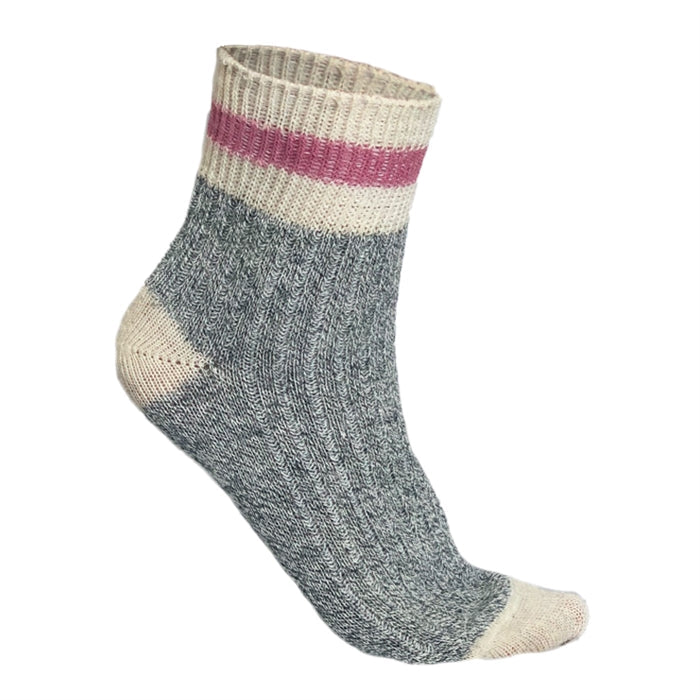 Stone Peak Shorty Pink Striped Sock