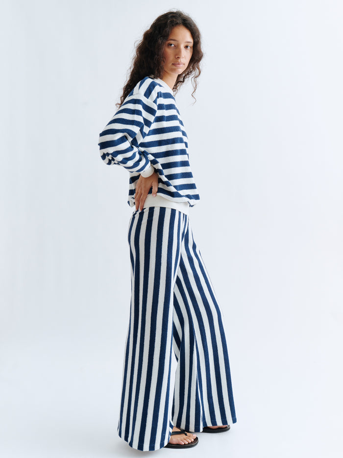New Navy Ivory Stripe