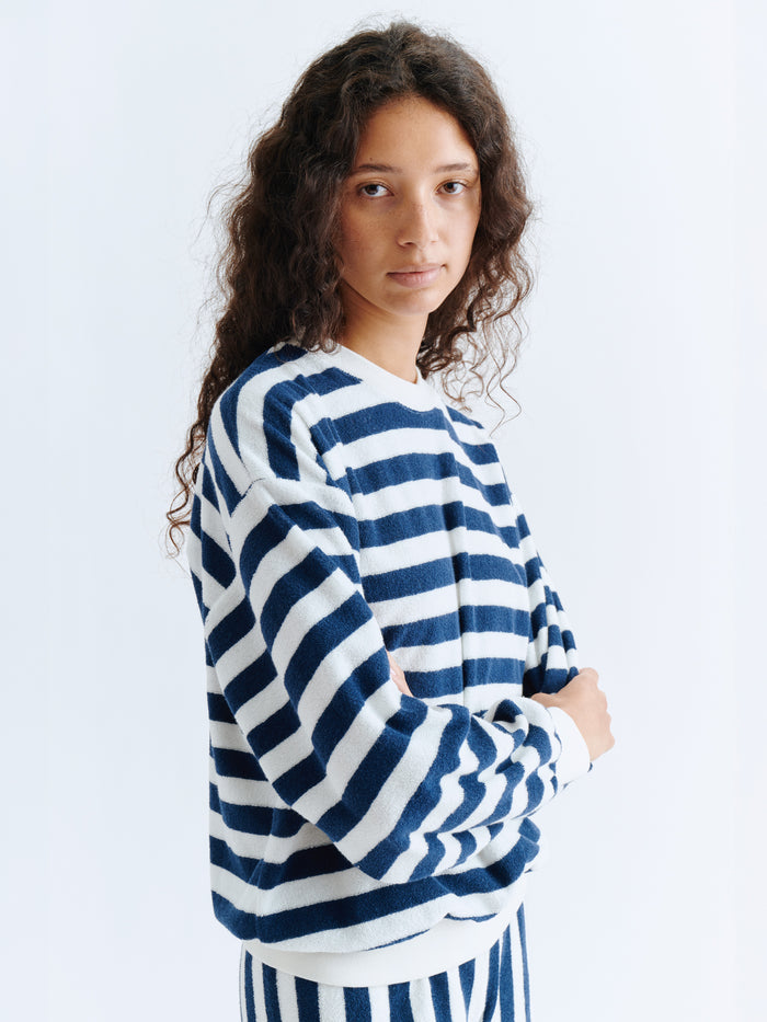 New Navy Ivory Stripe