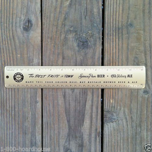 SIMON PURE BEER Tin Ruler 1960s