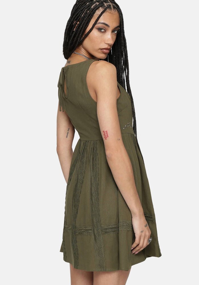 Siora Folklore Embroidered Lace Mini Dress