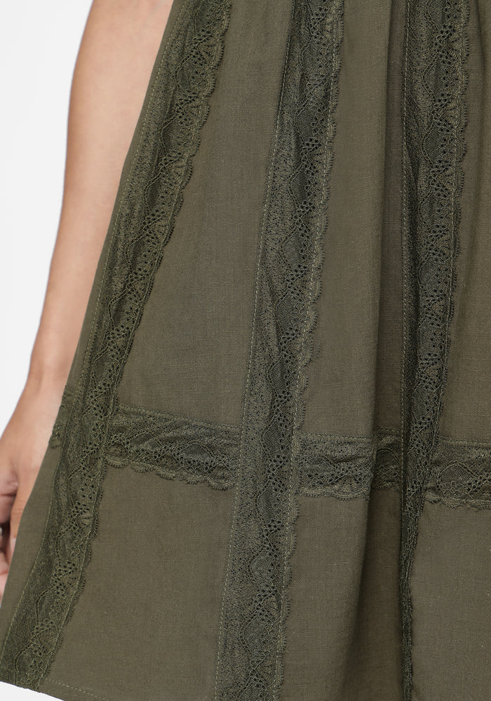 Siora Folklore Embroidered Lace Mini Dress
