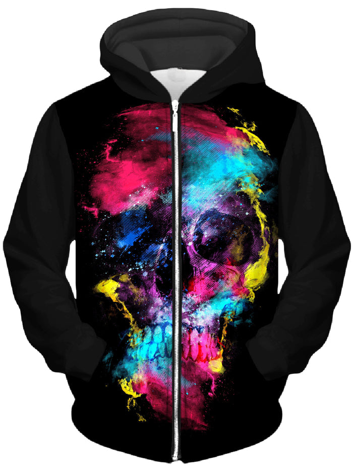 Skull 49 Unisex Zip-Up Hoodie Riza Peker Epic Hoodie