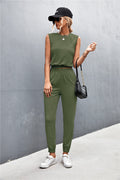 Sleeveless Top and Joggers Set - Madikfashions.com
