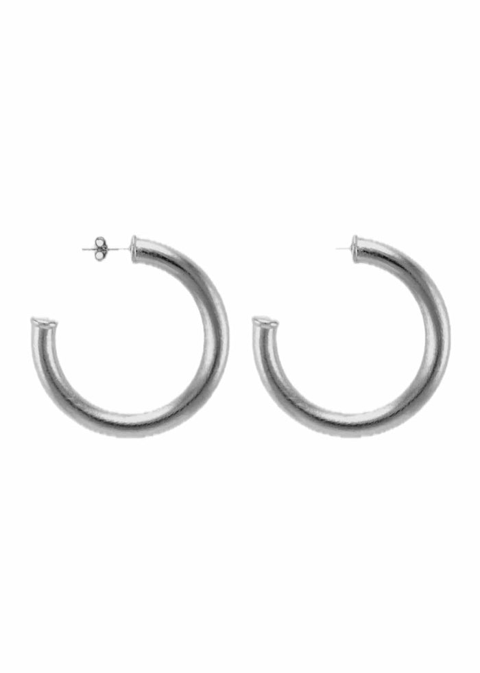 Small Chantal Hoops by Sheila Fajl - Brushed Silverplated Sheila Fajl Earring