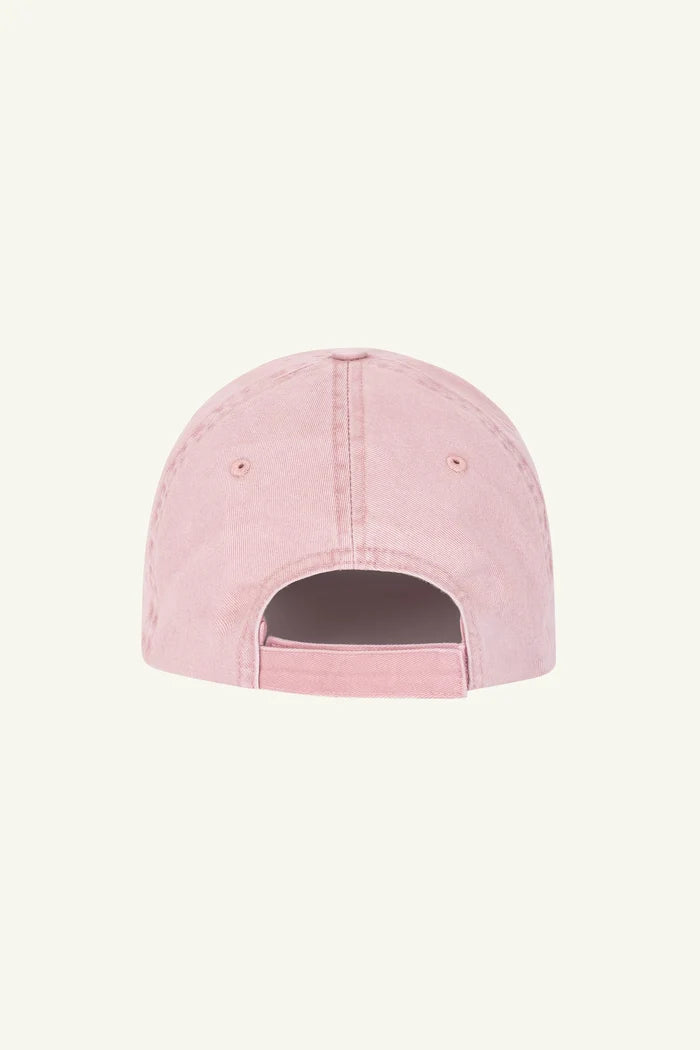 Contrast Washed Rose hat, Small Rose embroidered organic cotton unisex style