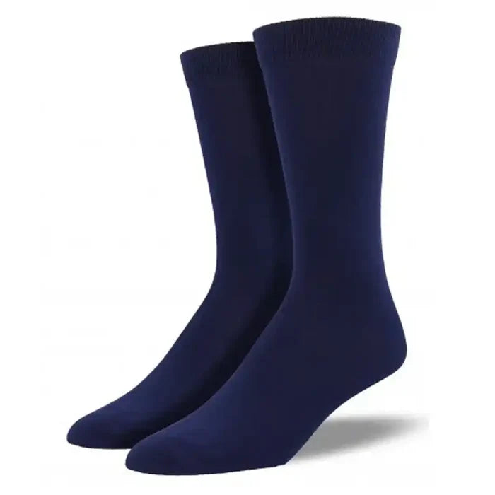 Navy  Socksmith Men's Bamboo Crew Sock