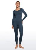 CRZ YOGA Women's Thermal Soft Base Layer Top Bottom Underwear Sets Stelindigo