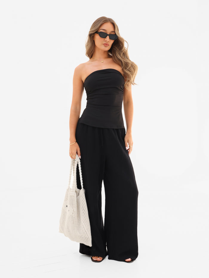 Solea Bandeau Top - Black