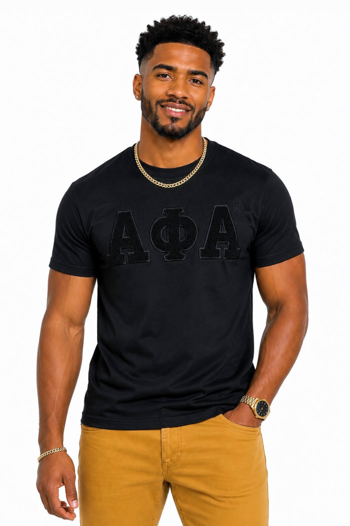 Solid Black APA Chenille Tee