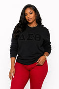 Solid Black DST Chenille Sweatshirt