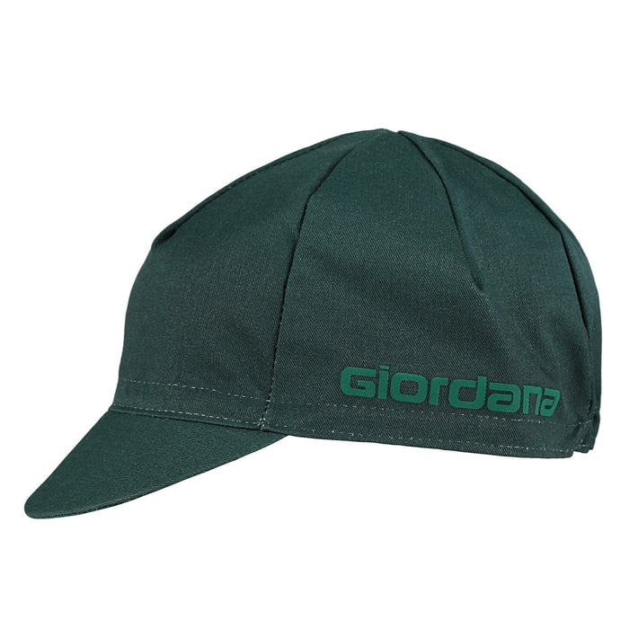 Solid Cotton Cap by Giordana Cycling, GREEN, Made in Italy