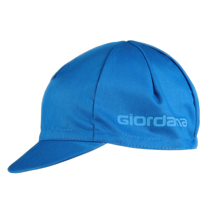 Solid Cotton Cap by Giordana Cycling, BLUE, Made in Italy