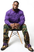 Solid OPP Chenille Embroidered Sweatshirt