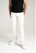 Spark Stretch Distressed Stack Denim (White) S3016T