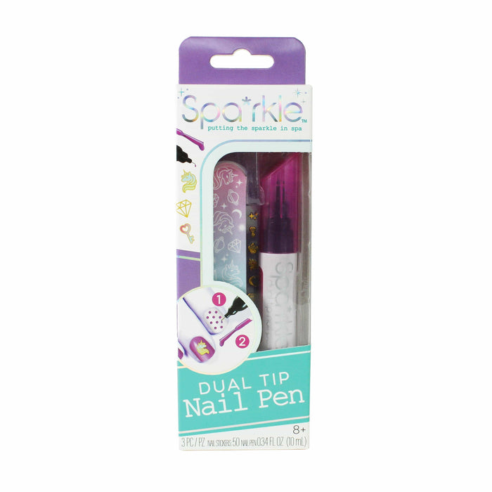 Spa*rkle Dual-Tip Nail Pens PDQ asst. Bright Stripes