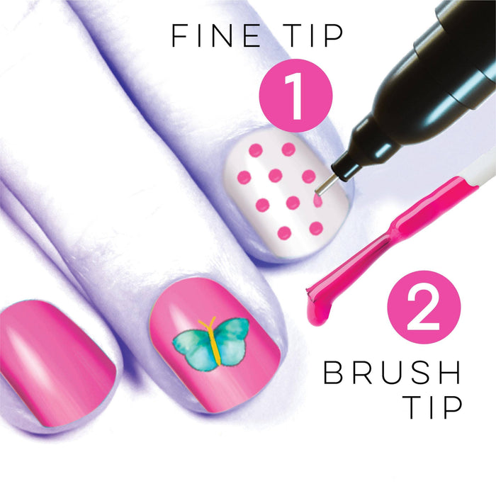 Spa*rkle Dual-Tip Nail Pens PDQ asst. Bright Stripes