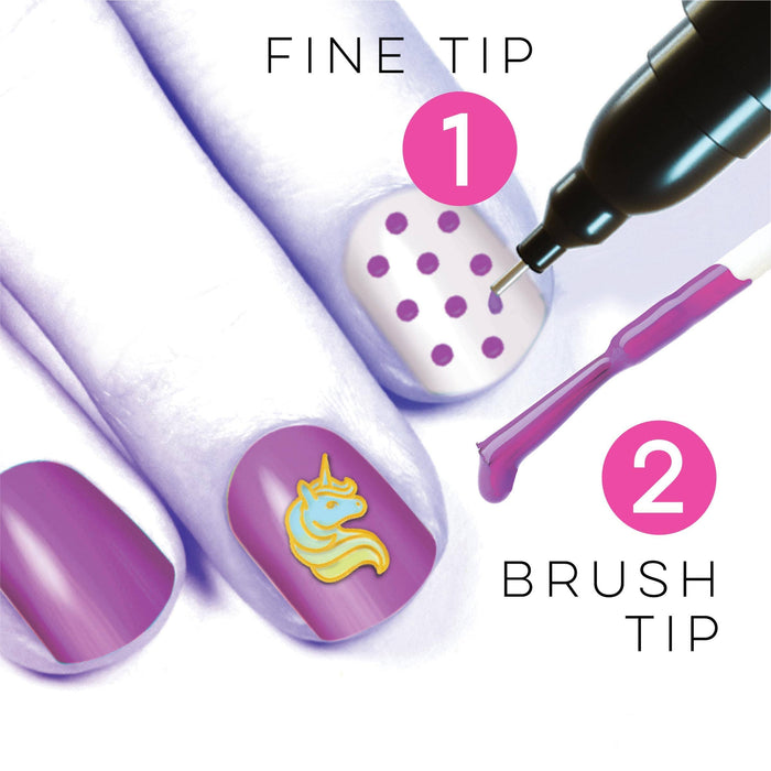 Spa*rkle Dual-Tip Nail Pens PDQ asst. Bright Stripes