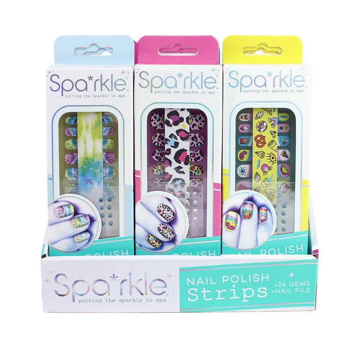 Spa*rkle Nail Polish Strips PDQ asst. Bright Stripes