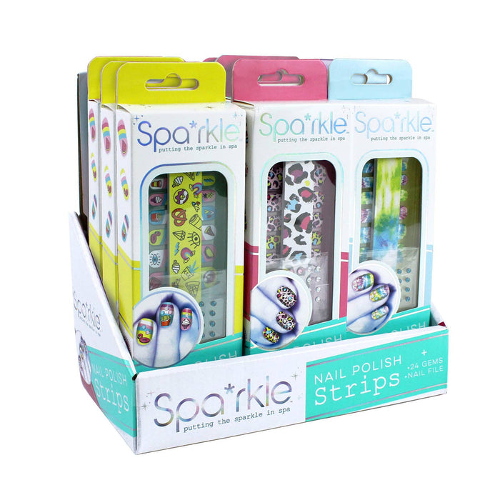 Spa*rkle Nail Polish Strips PDQ asst. Bright Stripes