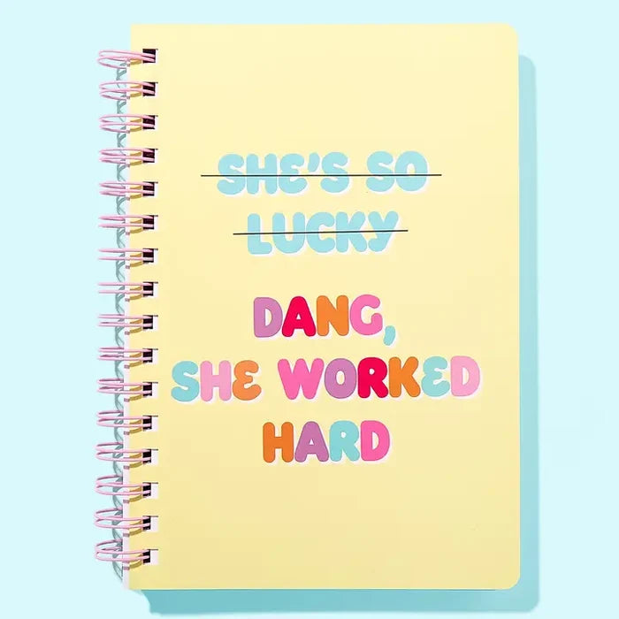 Spiral Notebook - "...She Worked Hard" - Katie - 200 Pages
