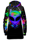 Splatter Alien Hoodie Dress BrizBazaar Epic Hoodie