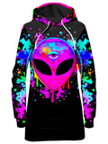 Splatter Alien Pink Hoodie Dress BrizBazaar Epic Hoodie