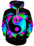 Splatter Yin Yang 3 Unisex Hoodie BrizBazaar Epic Hoodie