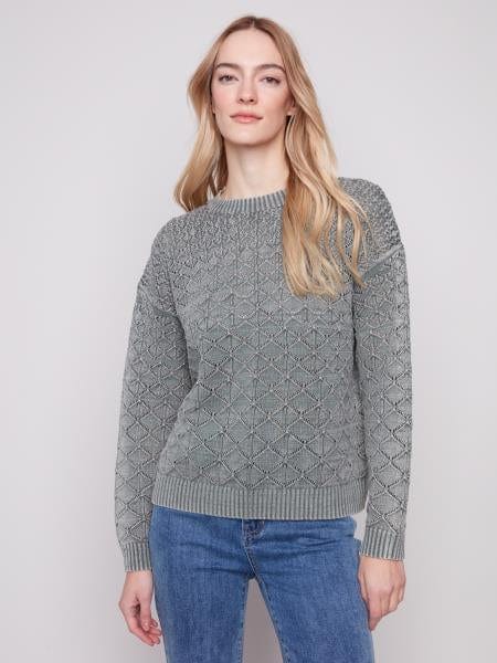 Spruce Pointelle Sweater by Charlie B Charlie B SWEATER