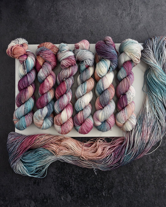 Destination Yarn fingering weight yarn Star-crossed lovers