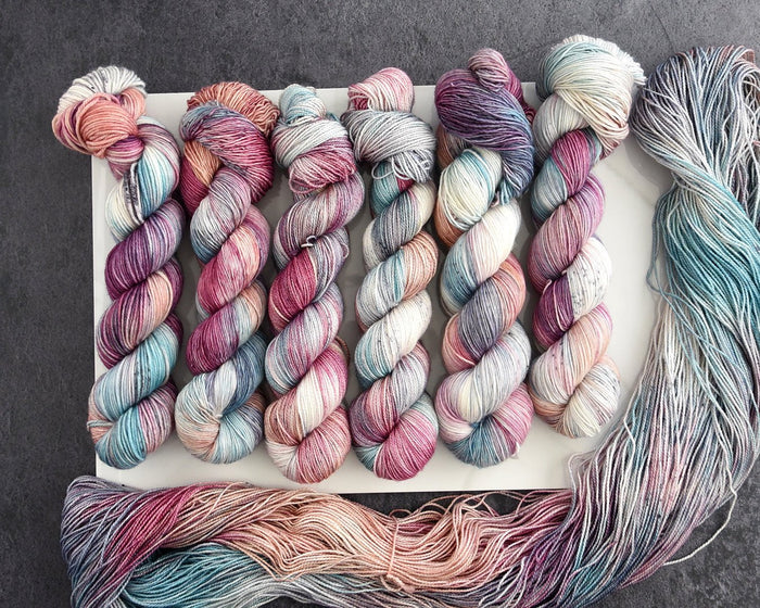 Destination Yarn fingering weight yarn Star-crossed lovers