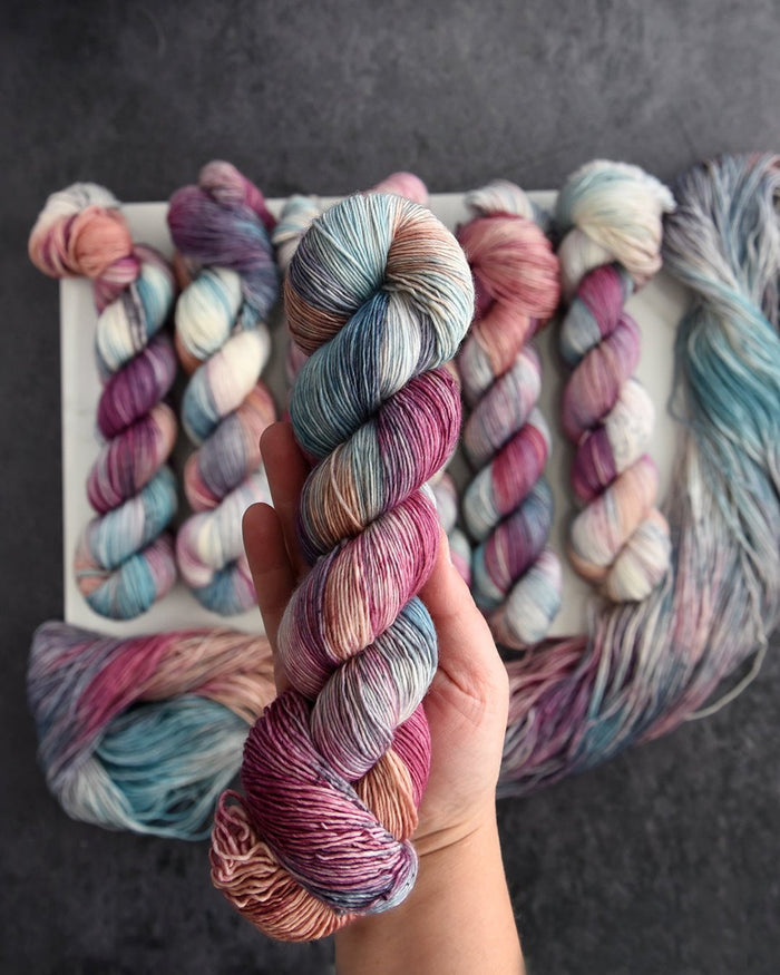 Destination Yarn fingering weight yarn Star-crossed lovers