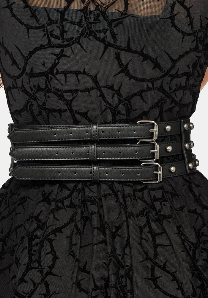 Stredden Triple Back Buckle Rivet Belt