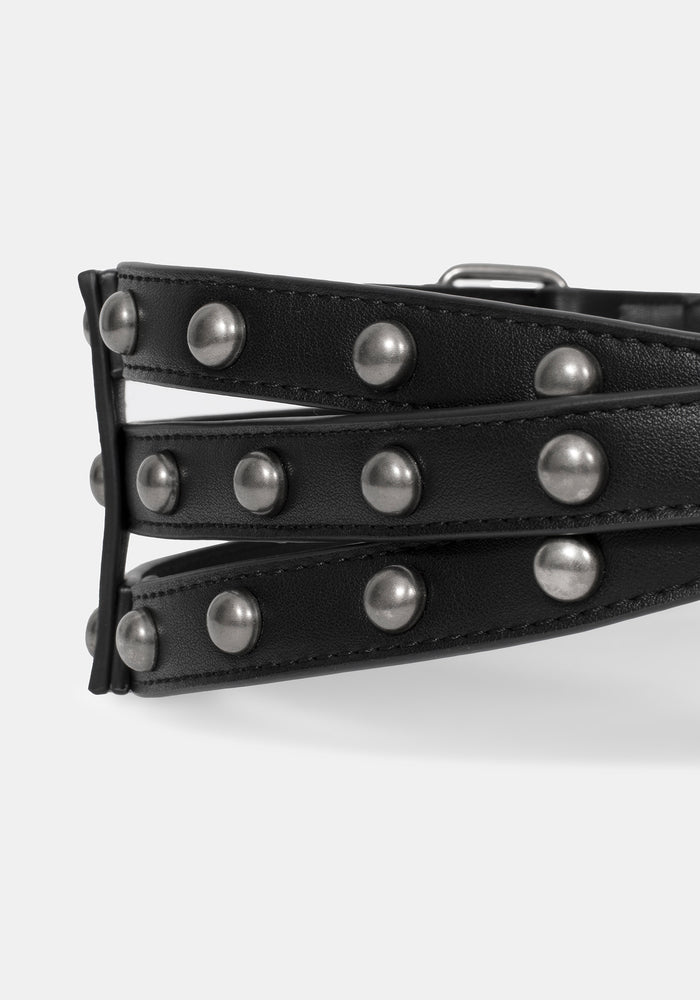 Stredden Triple Back Buckle Rivet Belt