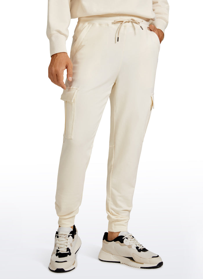 CRZ YOGA Men's Casual Lounge Classic-Fit Sweatpants 29" White Apricot