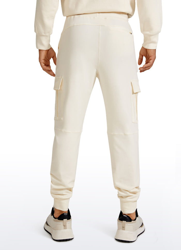 CRZ YOGA Men's Casual Lounge Classic-Fit Sweatpants 29" White Apricot