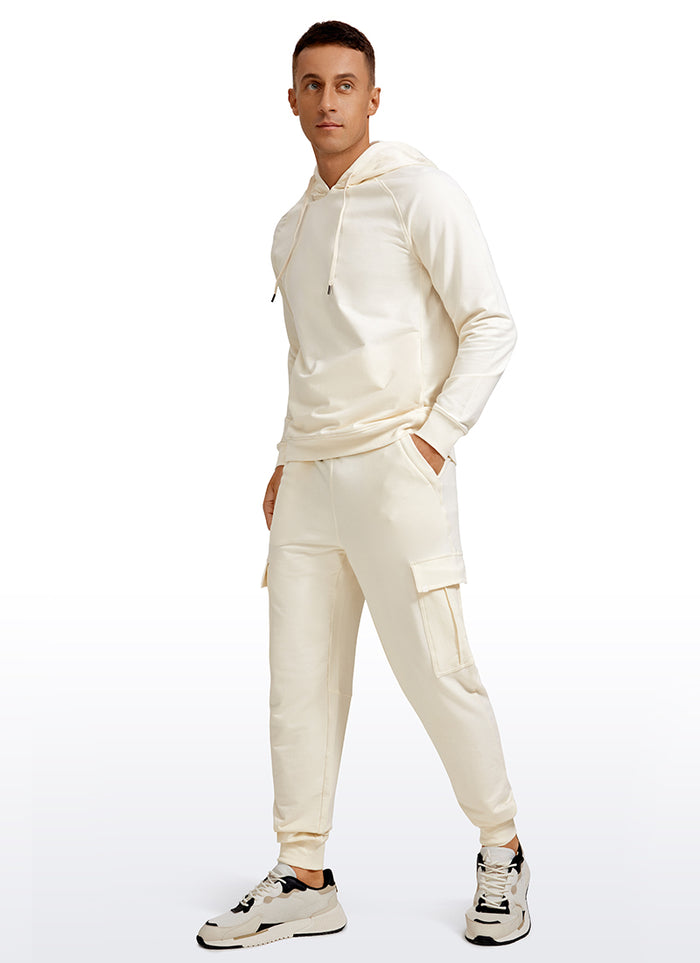 CRZ YOGA Men's Casual Lounge Classic-Fit Sweatpants 29" White Apricot