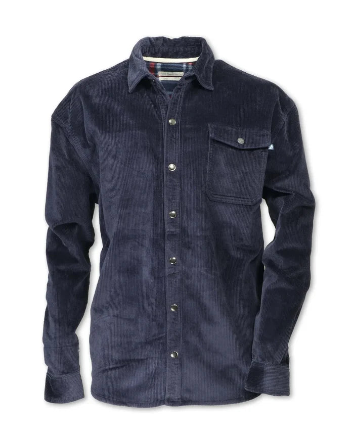 Stretch Corduroy Shi, Navy Purnell LLC Men's Clothing