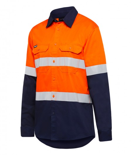 Stretch Spliced Shirt With Tape