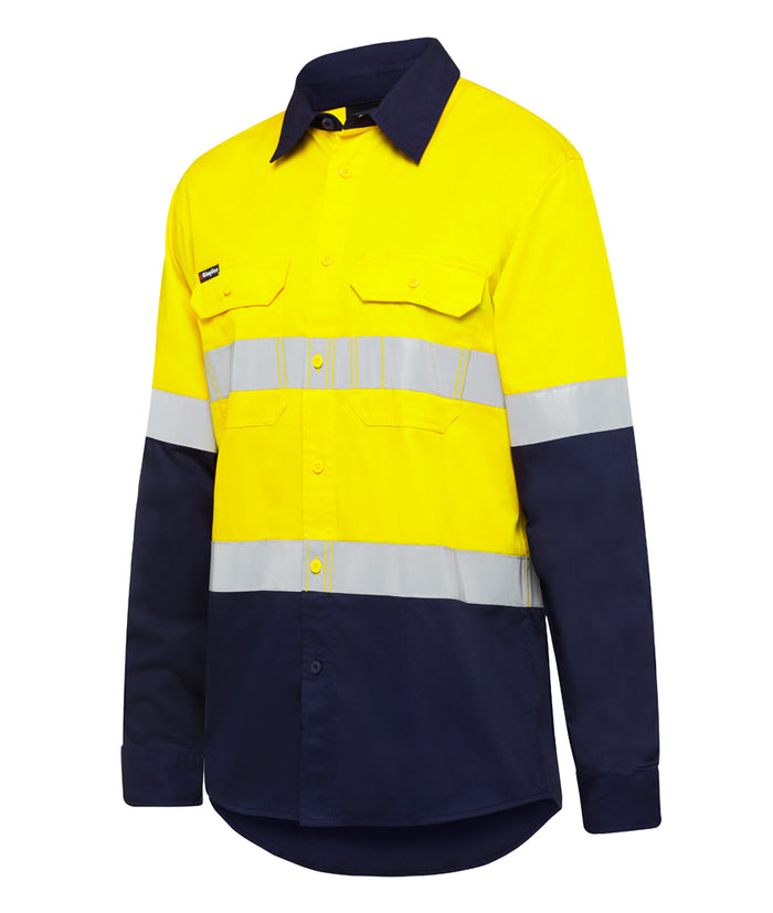Stretch Spliced Shirt With Tape