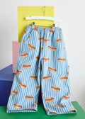 Striped Denim Hot Dog Pant