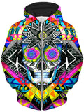 Suger Skull Unisex Zip-Up Hoodie Svenja Jodicke Epic Hoodie