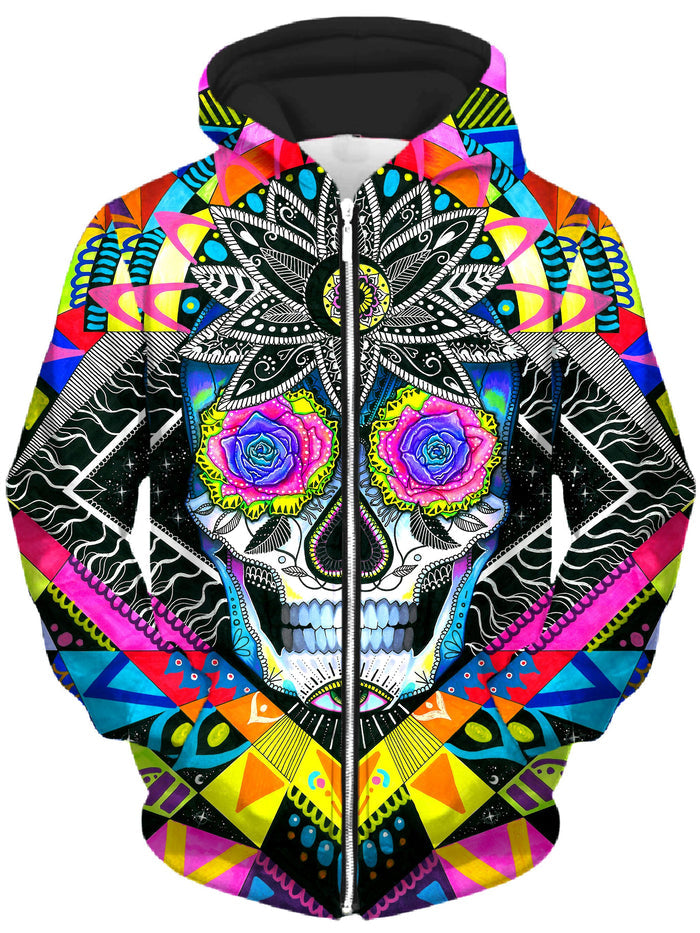 Suger Skull Unisex Zip-Up Hoodie Svenja Jodicke Epic Hoodie