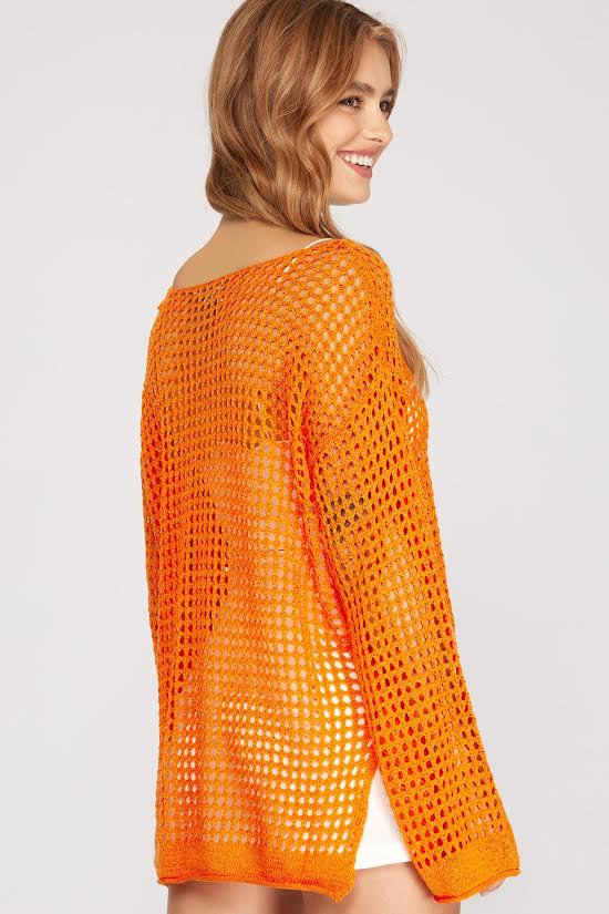 Sunlit Sleeve Hollow Knit - SexyModest Boutique