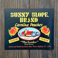 SUNNY SLOPE PEACH Fruit Crate Citrus Box Label 1950s