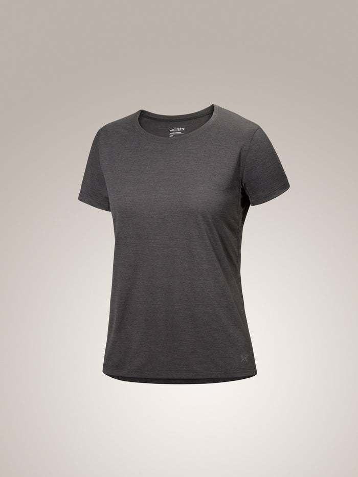 Taema Crew Neck Shirt SS Women's Black Heather - Arc'teryx Australia