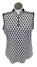 Tail White Label Women's Black & White Print Sleeveless Golf Top Size XXL