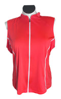 Tail White Label Women's Bright Coral Full-zip Sleeveless Golf Top Size XXL
